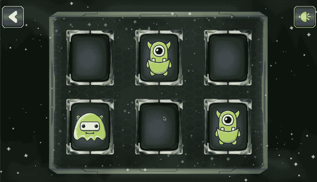Aliens Memory Game