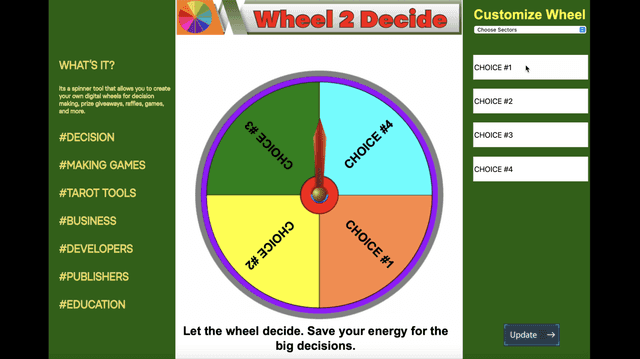 Wheel 2 Decide