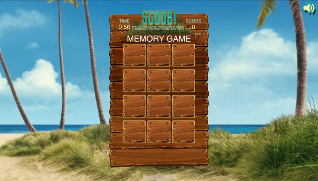 Scoob! Memory Game