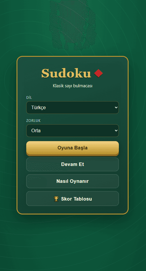 SUDOKU screenshot